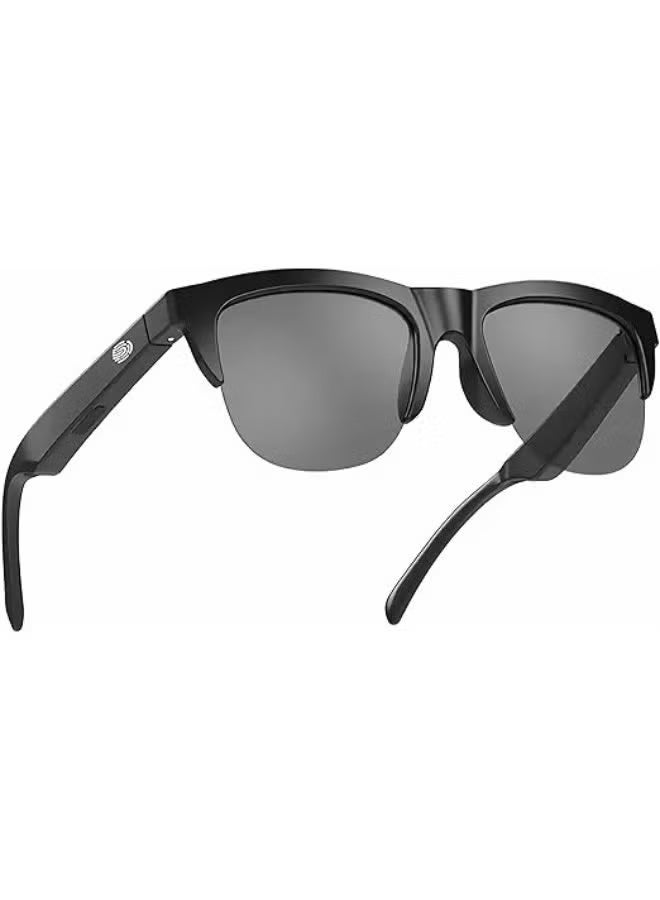 Smartbarry نظارات TY01 الذكية اللاسلكية بتقنية البلوتوث مع صوت مفتوح الأذن، مكبر صوت وميكروفون مدمجين، نظارات شمسية مت polarized، تحكم باللمس، خفيفة الوزن، نظارات ذكية بدون استخدام اليدين - Image 1